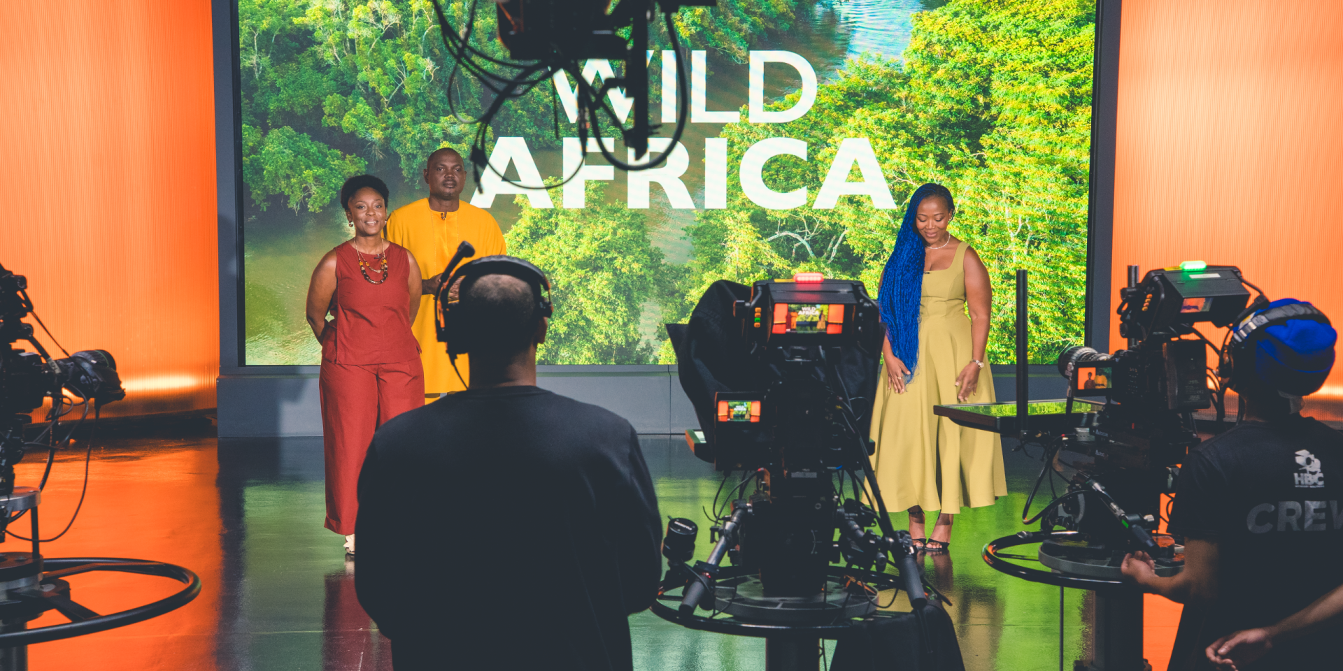 BTS picture of the Wild Africa TV series shoot.