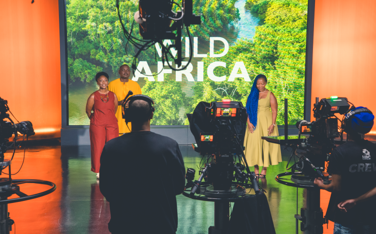 BTS picture of the Wild Africa TV series shoot.